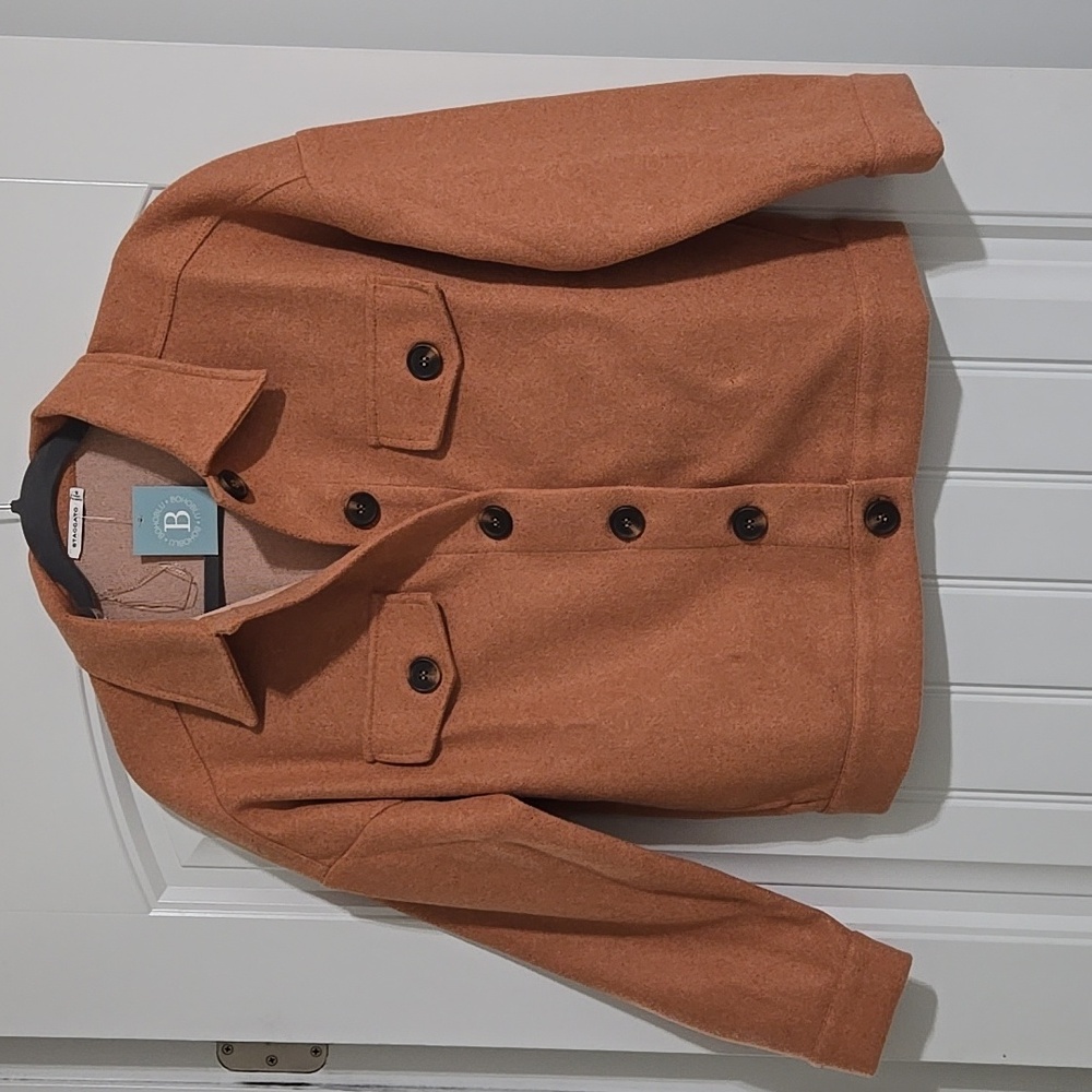 Staccato Autumn Serenade Shacket in Light Pumpkin Sz S NWT